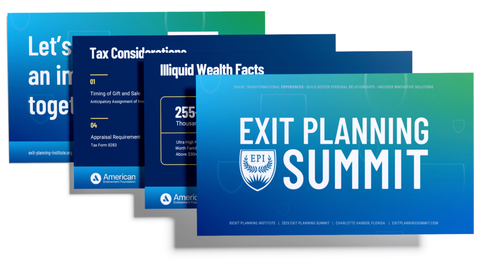 Exit Planning Summit | American Endowment Foundation